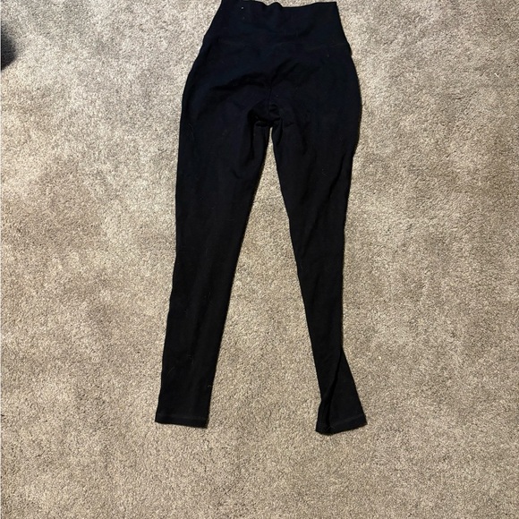Aerie Black High Waist Active Cotton Blend Leggings with Pockets 💜 - Picture 4 of 5